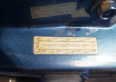 2007 Honda Civic Lx z USA, uszkodzony, nr VIN 2HGFG12627H531589